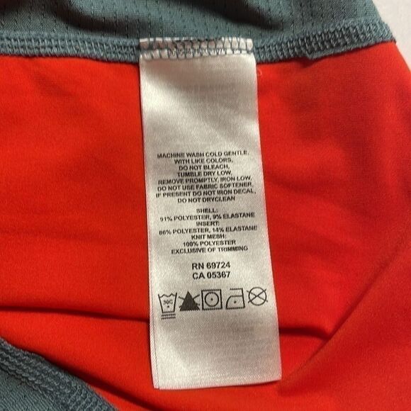 Columbia three-quarter zip up long sleeve top. Orange/gray. Size XS. - Picture 7 of 7